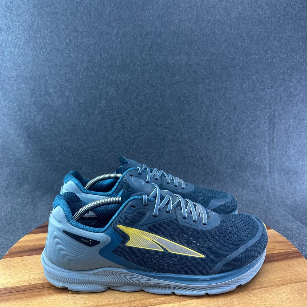 Altra Torin 5 Running Shoes Mens Size 12 Wide Blue Gray Yellow Road Trainer